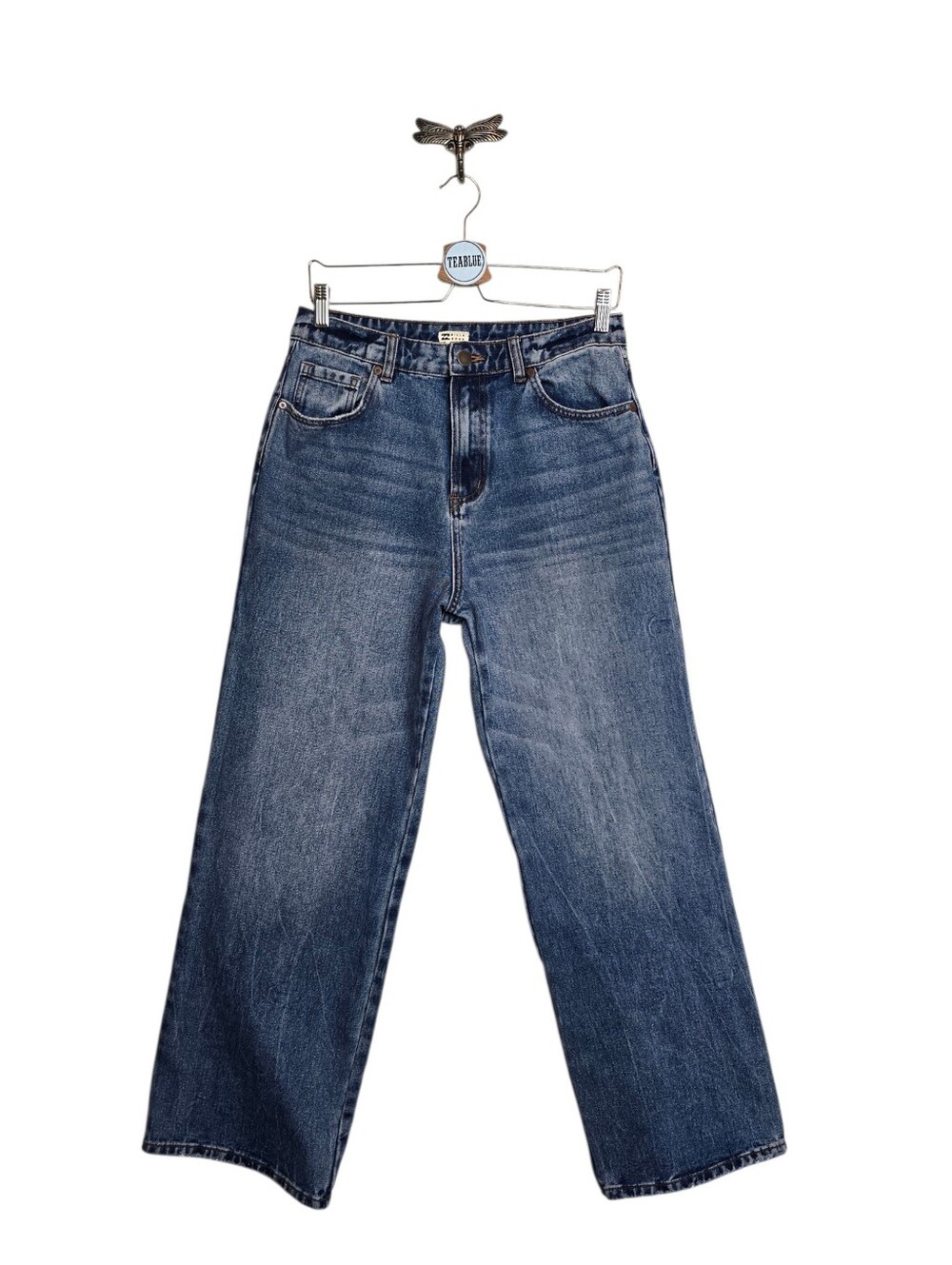 Billabong Aaliyah Baggy Denim Jean In Alda Blue 30 - Picture 3 of 14